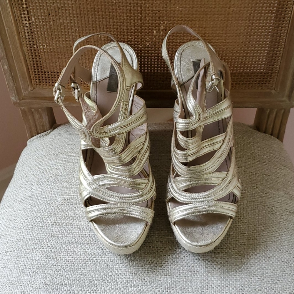 Charles David Dasilbey Metallic Platform Wedge